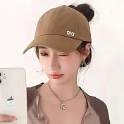 seoul show首爾秀 韓系INS半空頂棒球帽四季男女防曬遮陽帽 駝色