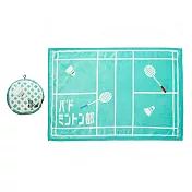 日本丸真 社團活動兩用毛毯(附造型收納袋)  羽球社