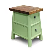 【C’est Chic】小洋樓實木雙抽方凳-幅33cm-3色可選 風化豆綠