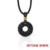 石頭記 黑曜石貔貅項鍊-圓環平安扣