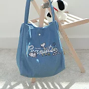 Peanuts史努比肩背手提袋 手足日常 牛仔藍