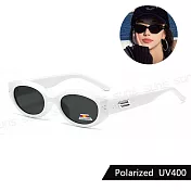 【SUNS】時尚精品貓眼太陽眼鏡 高品質TR90偏光墨鏡 流行明星款 防眩光/抗UV400 S2337 亮白色