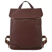 LONGCHAMP LE FOULONNÉ系列牛皮後背包(中) 摩卡