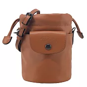 LONGCHAMP LE PLIAGE XTRA系列牛皮斜背水桶包(迷你) 腰果