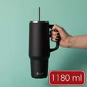 《S’well》Tumbler不鏽鋼吸管保溫隨行杯 - 曜石黑1180ml