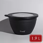 《S’well》Kit醬料罐+防漏不鏽鋼沙拉碗 - 曜石黑1.9L