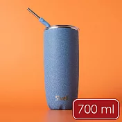 《S’well》Tumbler不鏽鋼吸管滑蓋保溫杯 - 天空藍700ml