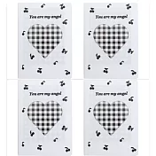 HAPILA ハピラ 推活周邊4入4組 小卡收納冊 收藏卡小卡冊 心型造型 88*63 櫻桃白