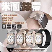 VOORCA 米蘭磁吸扣金屬錶帶 Apple Watch 42(S11)/44/45/46/49mm 黑色