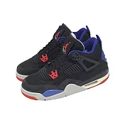 Nike 休閒鞋 Air Jordan 4 Retro OG GS 大童 女鞋 黑紅藍 麂皮 IB4171-003