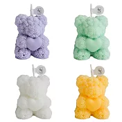 AMARA 心靈熊系列蠟燭4入組 蜂蜜熊森林熊葡萄熊棉花熊