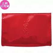YSL 紅色亮面皮革logo包(公司貨)