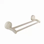 【上手家居】吸盤雙桿毛巾架(毛巾掛架/浴巾架/浴室毛巾架/毛巾桿)  奶白色