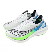 Saucony 競速跑鞋 Endorphin Pro 5 男鞋 白 綠 碳板 緩震 慢跑鞋 索康尼 S21064151 25cm WHITE/SLIME
