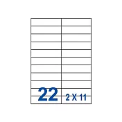 裕德 三用 電腦 標籤 22格 27X105mm 白色 1000張 /箱 UH27105-1K