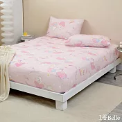 [超值組合]義大利La Belle《Sanrio-雙星仙子甜美夢境》加大海島針織床包枕套組+大容量洗衣袋1入