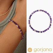GORJANA POWER GEM HARBOR 能量紫水晶手鍊 紫色X金色手鍊 專注力療癒啟發