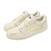 Nike 休閒鞋 W Air Jordan 1 MM Low 女鞋 男鞋 米 金 低筒 金勾 喬丹 AJ1 FN5032-200