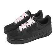 Nike 休閒鞋 W Air Force 1 07 LV8 女鞋 黑 粉紅 緞帶 AF1 IH2034-010