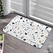 義大利La Belle《復古磨石》抗菌可水洗軟式珪藻土強效吸水地墊 60*39CM