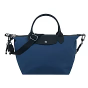 LONGCHAMP LE PLIAGE ENERGY系列再生尼龍短把手提/斜背兩用包(小) 墨水藍