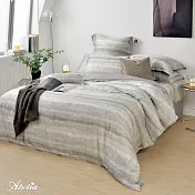 英國Abelia《玄岩之島》單人天絲四件式防蹣抗菌吸濕排汗兩用被床包組(單人包雙人被)