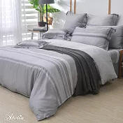 英國Abelia《慕夏之風》特大天絲四件式防蹣抗菌吸濕排汗兩用被床包組