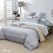 英國Abelia《清雅如墨》特大天絲木漿纖維四件式兩用被床包組(特大包雙人被)
