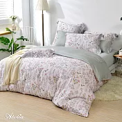 英國Abelia《芳草萋萋》加大天絲木漿纖維四件式兩用被床包組