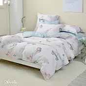 英國Abelia《草原派對》雙人天絲木漿纖維四件式兩用被床包組