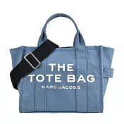 MARC JACOBS Mini TOTE 字母印花帆布兩用托特包-迷你/ 迷霧藍