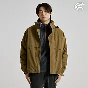 ADISI 男二件式防水防風透氣保暖外套(內件羊羔絨) AJ2521025 ｜防潑水 防水透氣 兩件式 保暖外套 M 油棕綠/大地迷彩藍