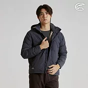 ADISI 男SMAWARM BALL海洋溫控超撥水防風保暖外套(可收納帽) AJ2521059｜防潑水 蚵技棉 抗靜電 環保紗 連帽外套 M 深藍