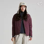 ADISI 女SMAWARM海洋溫控超撥水絎縫V領外套 AJ2521055｜防潑水 蚵技棉 抗靜電 保暖外套 無領外套 S 粉末可可