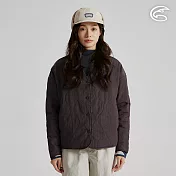 ADISI 女SMAWARM海洋溫控超撥水絎縫V領外套 AJ2521055｜防潑水 蚵技棉 抗靜電 保暖外套 無領外套 S 	宇宙黑