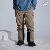 ADISI 男SMAWARM海洋溫控防水防風透氣雪褲 AP2521031｜防潑水 防水透氣 蚵技棉 滑雪褲 保暖長褲 M 灰褐