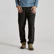 ADISI 男鬆緊褲頭超撥雙層內刷毛保暖休閒褲 AP2521049｜內裡刷毛 超撥水 保暖長褲 S 碳黑