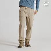 ADISI 男鬆緊褲頭超撥雙層內刷毛保暖休閒褲 AP2521049｜內裡刷毛 超撥水 保暖長褲 S 陶土灰