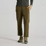 ADISI 男燈芯絨超撥快乾休閒長褲 AP2521068｜超撥水 防潑水 環保紗 保暖長褲 M 橄綠