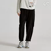 ADISI 女燈芯絨超撥快乾繭型褲 AP2521070｜超撥水 防潑水 環保紗 保暖長褲 S 宇宙黑