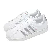 adidas 休閒鞋 Superstar II W 女鞋 白 銀 貝殼鞋 復古 皮革 三葉草 愛迪達 JR4505