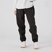 ADISI 女Softshell透氣修身保暖束口褲 AP2521086｜刷毛 搖粒絨 防潑水 保暖長褲 M 正黑色