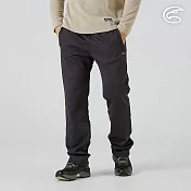 ADISI 男Comfy warm三明治保暖速乾長褲 AP2521038｜抗靜電 刷毛 吸濕快乾 運動褲 S 黑色