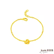 J’code真愛密碼金飾 小花開硬金手鍊