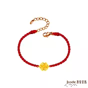 J’code真愛密碼金飾 編織幸福硬金編織手鍊-小
