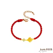 J’code真愛密碼金飾 閃耀幸福黃金編織手鍊-金絲款