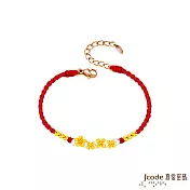 J’code真愛密碼金飾 花舞珍珠硬金編織手鍊