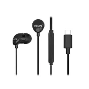 【PHILIPS飛利浦】完美氣密高音質入耳式Type C耳機附麥克風TAE2146 黑色