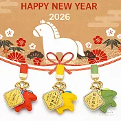 【TLH】999純金 馬上好運 黃金金箔吊飾 隨機贈送馬年御守 (馬年 過年 送禮)  綠馬