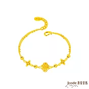 J’code真愛密碼金飾 閃耀幸福硬金手鍊-金絲款